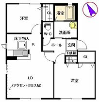 ソシア・上宮永　Ａ棟 A0101 ｜ 大分県中津市大字上宮永1010-2（賃貸アパート2LDK・1階・54.81㎡） その2