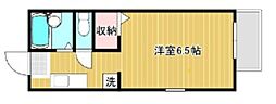 ミサキパークハイランド ワンルームの間取図画像
