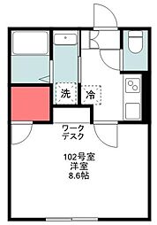 MonRetugeaobadai 1Kの間取図画像