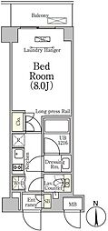 ベルファース大森山王 1Kの間取図画像