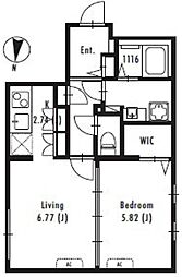 プライマル中野新橋 1階1LDKの間取り