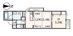 (仮称)東中野3丁目メゾン 1LDKの間取図画像