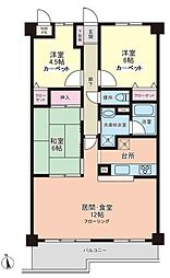 朝日パリオ京王稲田堤 3階3LDKの間取り