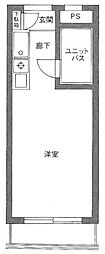メインステージ目黒 3階ワンルームの間取り