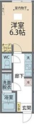 相模原市緑区橋本4丁目アパート 1Kの間取図画像