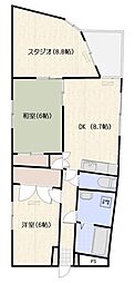ホワイトヒルズフジマ 3DKの間取図画像