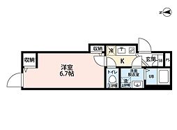 The Machiya Court 3階1Kの間取り