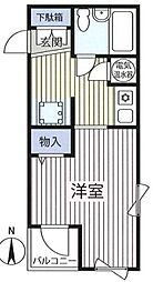 ヤングライフ永山 2階ワンルームの間取り