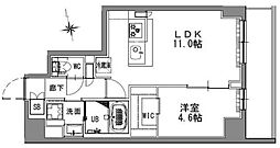エスレジデンス浅草 4階1LDKの間取り