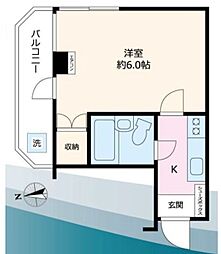 メゾン・ド・松村 1Kの間取図画像