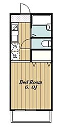 サニーコート 1Kの間取図画像