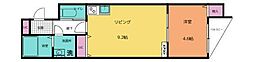 エムグラン綾瀬 1LDKの間取図画像