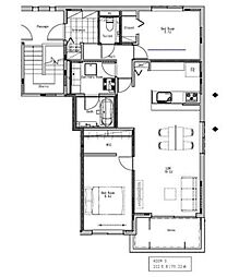 La vie Radieuse 2階2LDKの間取り