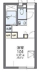 レオパレスツリー 1Kの間取図画像