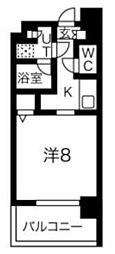 グランパセオ門前仲町2 1Kの間取図画像