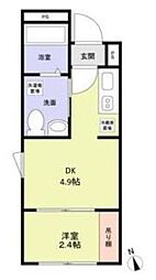 西荻窪レジデンス 1DKの間取図画像