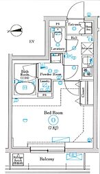 MINDお花茶屋 1Kの間取図画像