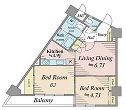 間取図画像 2LDK