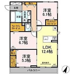 SunHouSE 3LDKの間取図画像