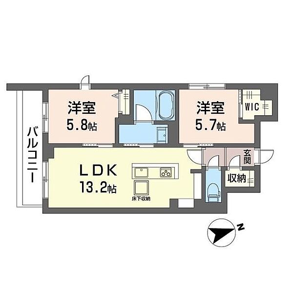 リヴィオンハウス 00102｜東京都狛江市中和泉２丁目(賃貸マンション2LDK・1階・56.58㎡)の写真 その2