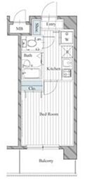 ヴィータローザ大森海岸 1Kの間取図画像