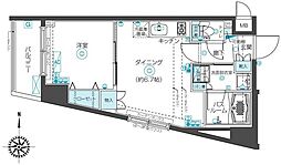 京王井の頭線 永福町駅 徒歩9分の賃貸マンション 4階1DKの間取り