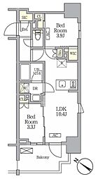 テラス神田猿楽町 2LDKの間取図画像
