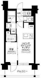クリオラベルヴィ市ヶ谷 1LDKの間取図画像