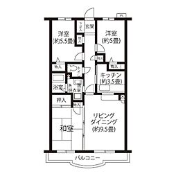 シャルムメゾン・高松 1階3LDKの間取り