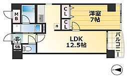 ロイヤル六甲駅前 1LDKの間取図画像