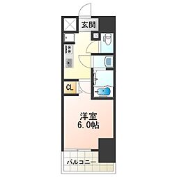グランパシフィック長橋 1Kの間取図画像