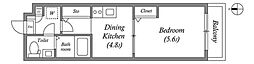 GRANPASEO舎人 1DKの間取図画像
