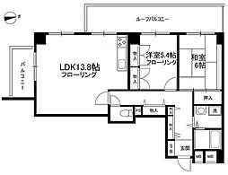 ラ・フォレ根岸 2LDKの間取図画像