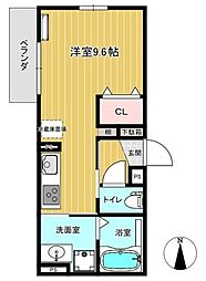 シャルマン草加6 ワンルームの間取図画像