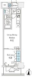 フロンティアレジデンス錦糸公園 1LDKの間取図画像