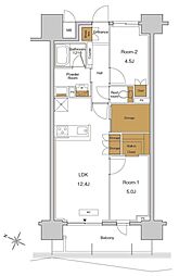 間取図画像 2LDK