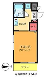 メゾンブランシュ 1Kの間取図画像