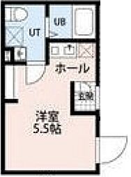 フィオーネ東尾久II ワンルームの間取図画像