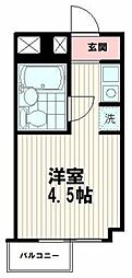 カーサ四谷 4階ワンルームの間取り