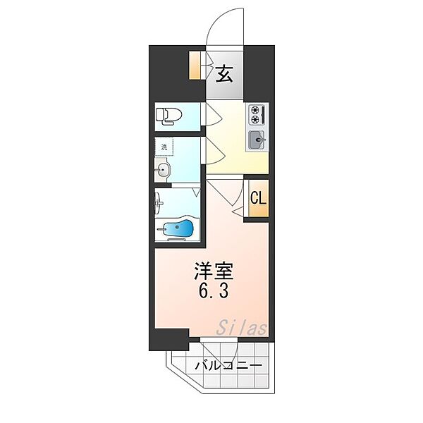 大阪府豊中市小曽根４丁目(賃貸マンション1K・6階・22.65㎡)の写真 その2