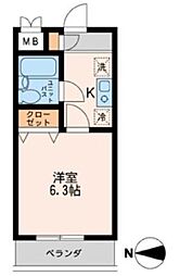 品川中延ステーションレジデンス 1Kの間取図画像