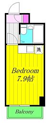 ダイアパレス調布 2階ワンルームの間取り