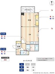 エタニティー目白 4階1DKの間取り