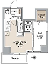 グランカーサ住吉II 1LDKの間取図画像