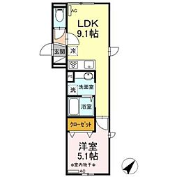 RoseHill大井 1LDKの間取図画像