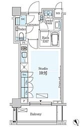 パークアクシスプレミア表参道 ワンルームの間取図画像