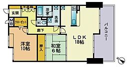 ベルメゾン赤坂フォレスト 2LDKの間取図画像