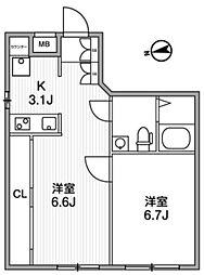アルティザ新宿落合ソノリテ 1LDKの間取図画像