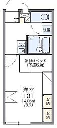 レオパレスSAITO 1Kの間取図画像