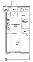 アーバンパーク六町 5階1DKの間取り